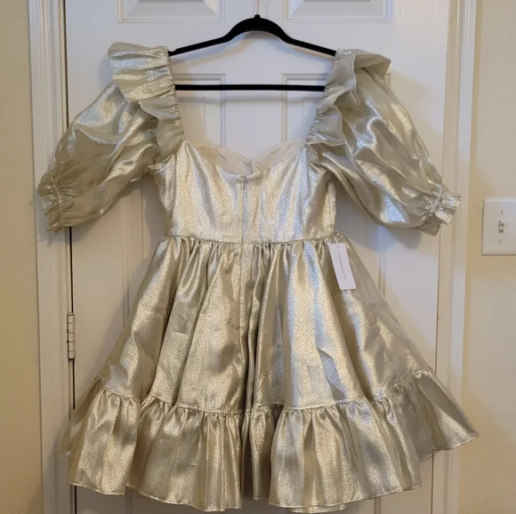 Selkie Bebe Bloom Dress in Champagne - Picture 7 of 11